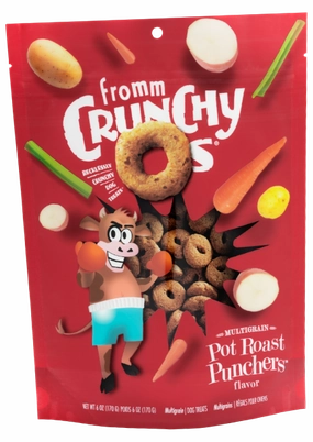 Fromm Dog Biscuits Crunchy O's Pot Roast Punchers dog biscuit treats,crunchy dog snacks,dog cookies