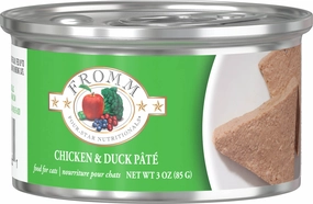 Fromm Wet Cat Food Four-Star Pt Chicken & Duck 3oz Can Single grain free wet cat food,senior cat wet food,cat pt