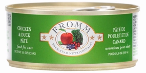 Fromm Wet Cat Food Four-Star Pt Chicken & Duck 5.5oz Can Single grain free wet cat food,senior cat wet food,cat pt