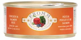 Fromm Wet Cat Food Four-Star Pt Chicken & Salmon 5.5oz Can Single grain free wet cat food,senior cat wet food,cat pt