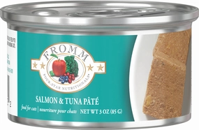 Fromm Wet Cat Food Four-Star Pt Salmon & Tuna 3oz Can Single grain free wet cat food,senior cat wet food,cat pt