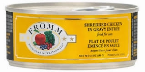 Fromm Wet Cat Food Four-Star Shredded Chicken 5.5oz Can Single grain free wet cat food,senior cat wet food,cat pt