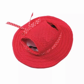 Full Brim Dog Sun Hat Red english tack set,horse saddle gear,equestrian supplies