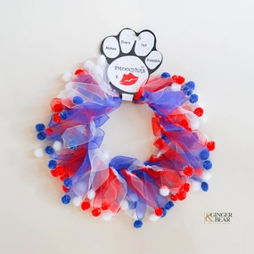 Fun Dog Neckwear, Red White Blue Fuzzy Smoocher performance harness,agility dog vest,athletic dog gear