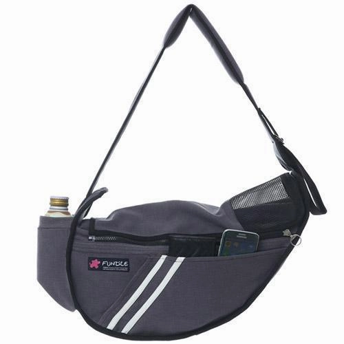 Fundle Pet Sling Dog Carrier Running Grey dog bowtie leather collar dog charm dog party wear dog scarf set