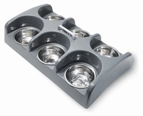 FurBaby Six Bowl Feeder Station, Gray cat food bowl,cat feeder,elevated cat dish