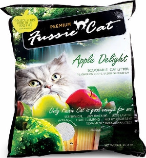 Fussie Cat Apple Delight Scoopable Bentonite Cat Litter 10L clumping cat litter,natural cat litter,dust free cat litter