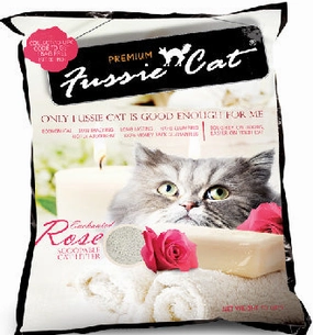 Fussie Cat Enchanted Rose Scoopable Bentonite Cat Litter 10L clumping cat litter,natural cat litter,dust free cat litter