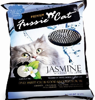 Fussie Cat Jasmine Scoopable Bentonite Cat Litter 10L clumping cat litter,natural cat litter,dust free cat litter