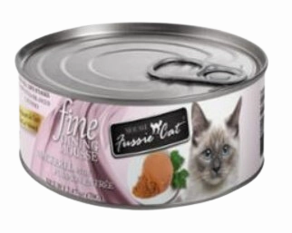 Fussie Cat Wet Cat Food Fine Dining Mousse- Mackerel W/ Pumpkin 2.4oz Can Single grain free wet cat food,senior cat wet food,cat pt