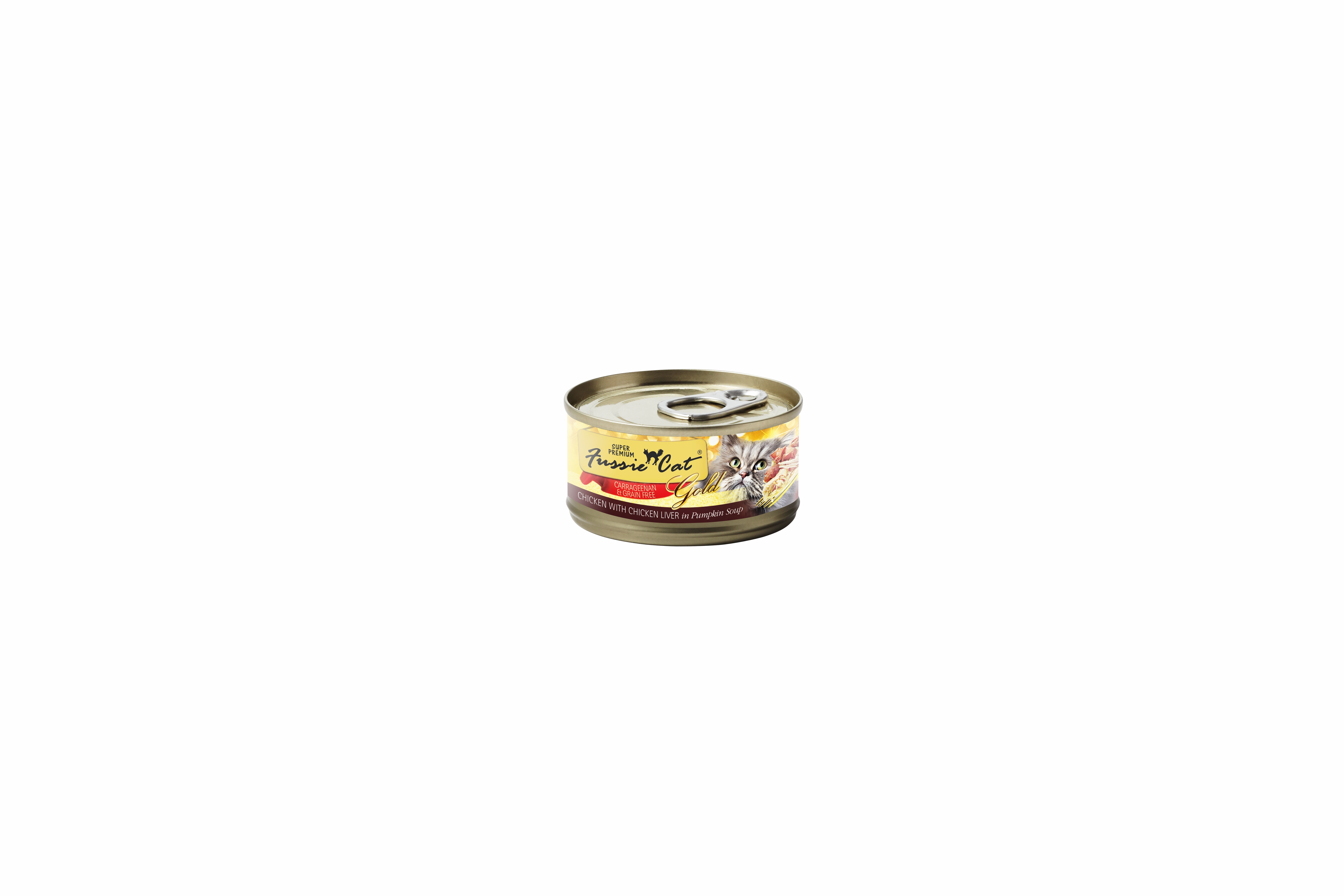 Fussie Cat Wet Cat Food Grain Free Super Premium Chicken with Chicken Liver in Pumpkin Soup 2.82oz Can Single grain free wet cat food,senior cat wet food,cat pt