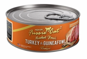 Fussie Cat Wet Cat Food Market Fresh Turkey & Guinea Fowl Recipe 5.5oz Can Single grain free wet cat food,senior cat wet food,cat pt