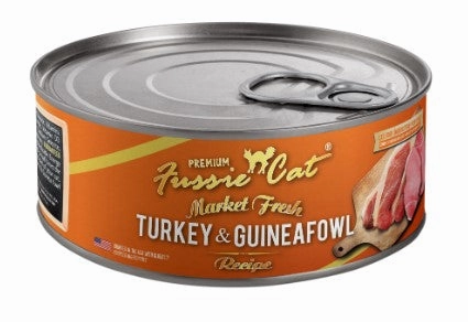 Fussie Cat Wet Cat Food Market Fresh Turkey & Guinea Fowl Recipe 5.5oz Can Single grain free wet cat food,senior cat wet food,cat pt