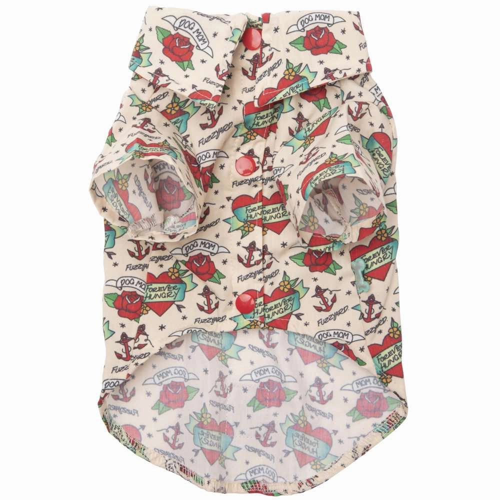 FuzzYard Button Up Shirt For Dogs (Ink'd Up) dog clothes,dog sweater,fashionable dog wear