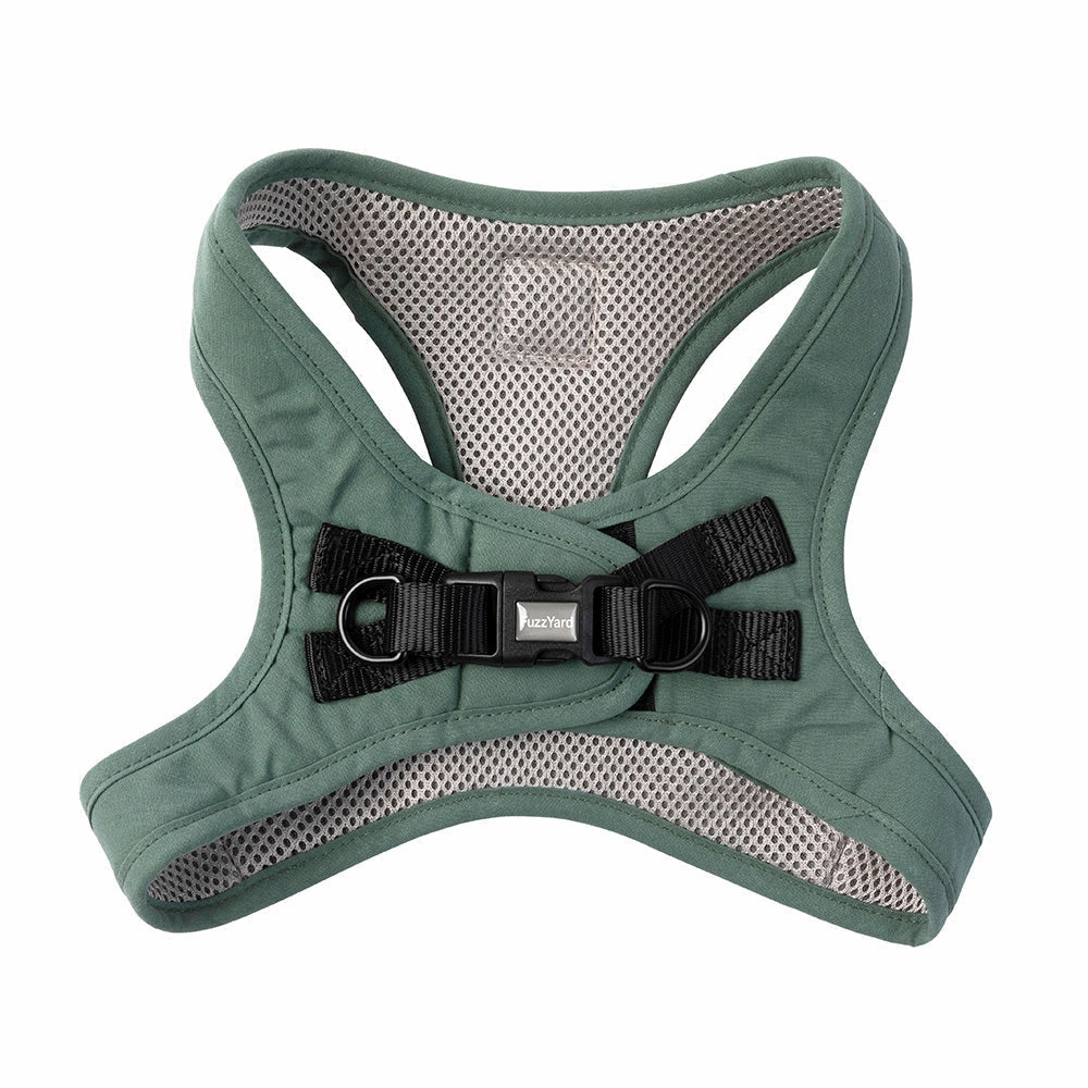 Fuzzyard Dog Step In Harness Life Myrtle Green M