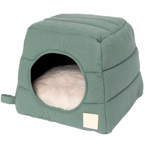 Fuzzyard Life Cubby Bed For Cats & Dogs (Myrtle Green) orthopedic dog bed,large dog bed,washable dog bed