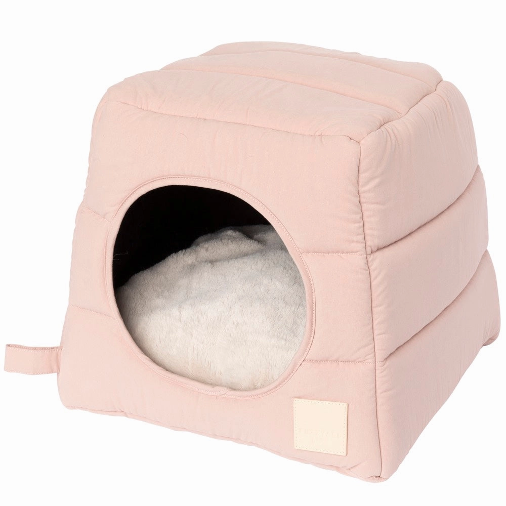 Fuzzyard Life Cubby Bed For Cats & Dogs (Soft Blush) orthopedic dog bed,large dog bed,washable dog bed