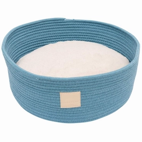 FuzzYard Life Rope Basket Pet Bed (French Blue) orthopedic dog bed,large dog bed,washable dog bed