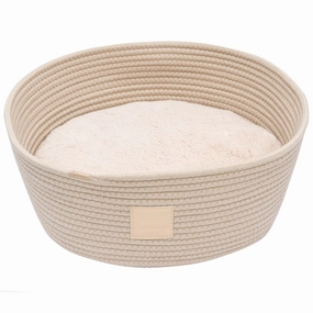 FuzzYard Life Rope Basket Pet Bed (Sandstone) orthopedic dog bed,large dog bed,washable dog bed