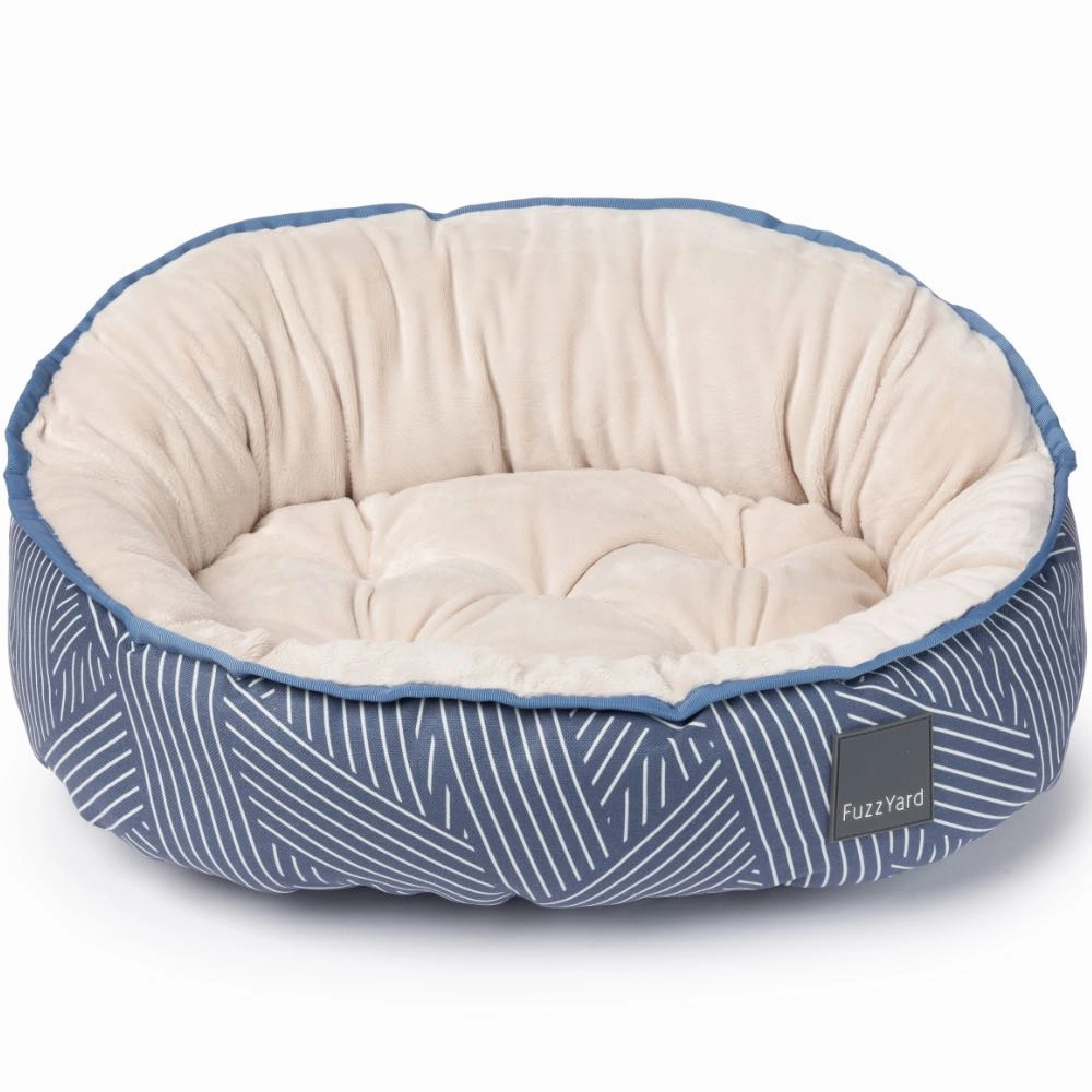 FuzzYard Reversible Dog Bed (Thornbury Aegean Blue) orthopedic dog bed,large dog bed,washable dog bed