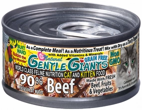 Gentle Giants Natural Non-GMO Beef Cat & Kitten Can Food cat toys and food,complete cat care,all in one cat kit