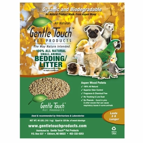 Gentle Touch Bedding/ Aspen Pellets, 40 lbs soft chew treat,chewy dog snacks,tender bites for dogs