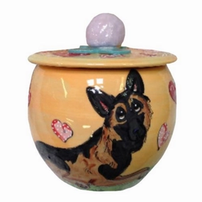 German Shepherd 1 Dog Treat Jar pet apparel,dog hoodie,fashionable pet wear