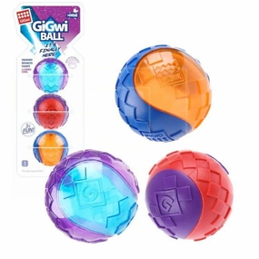 Gigwi Ball Squeaker Small 3pk durable dog toy,rope chew toy,interactive dog toy