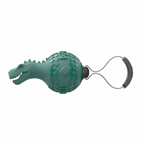Gigwi Dinoball T-Rex Push To Mute Lake Blue durable dog toy,rope chew toy,interactive dog toy