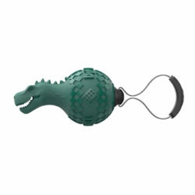 Gigwi Dinoball T-Rex "Push To Mute" durable dog toy,rope chew toy,interactive dog toy