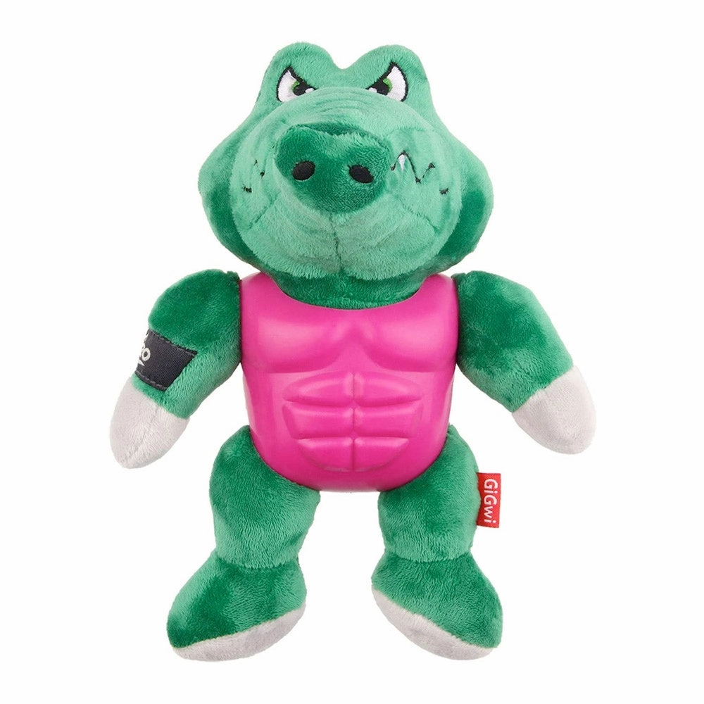 Gigwi I'm Hero Armor Alligator TPR / Plush with Squeaker durable dog toy,rope chew toy,interactive dog toy