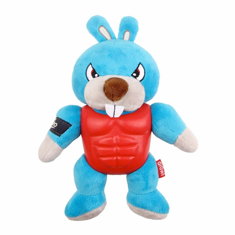 Gigwi I'm Hero Rabbit with Squeaker durable dog toy,rope chew toy,interactive dog toy
