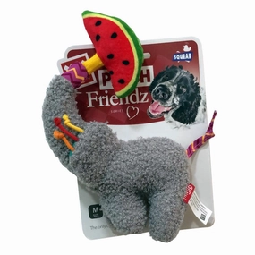 Gigwi Plush Friendz Elephant with Squeaker and Crinkle S/M durable dog toy,rope chew toy,interactive dog toy