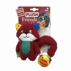 Gigwi Plush Friendz Squirrel with Squeaker and Crinkle S/M durable dog toy,rope chew toy,interactive dog toy