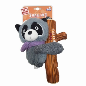 Gigwi plush toy with squeaker inside  Raccoon durable dog toy,rope chew toy,interactive dog toy