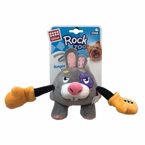 Gigwi Rock Zoo King Boxer Rabbit with Squeaker & Crinkle Small durable dog toy,rope chew toy,interactive dog toy