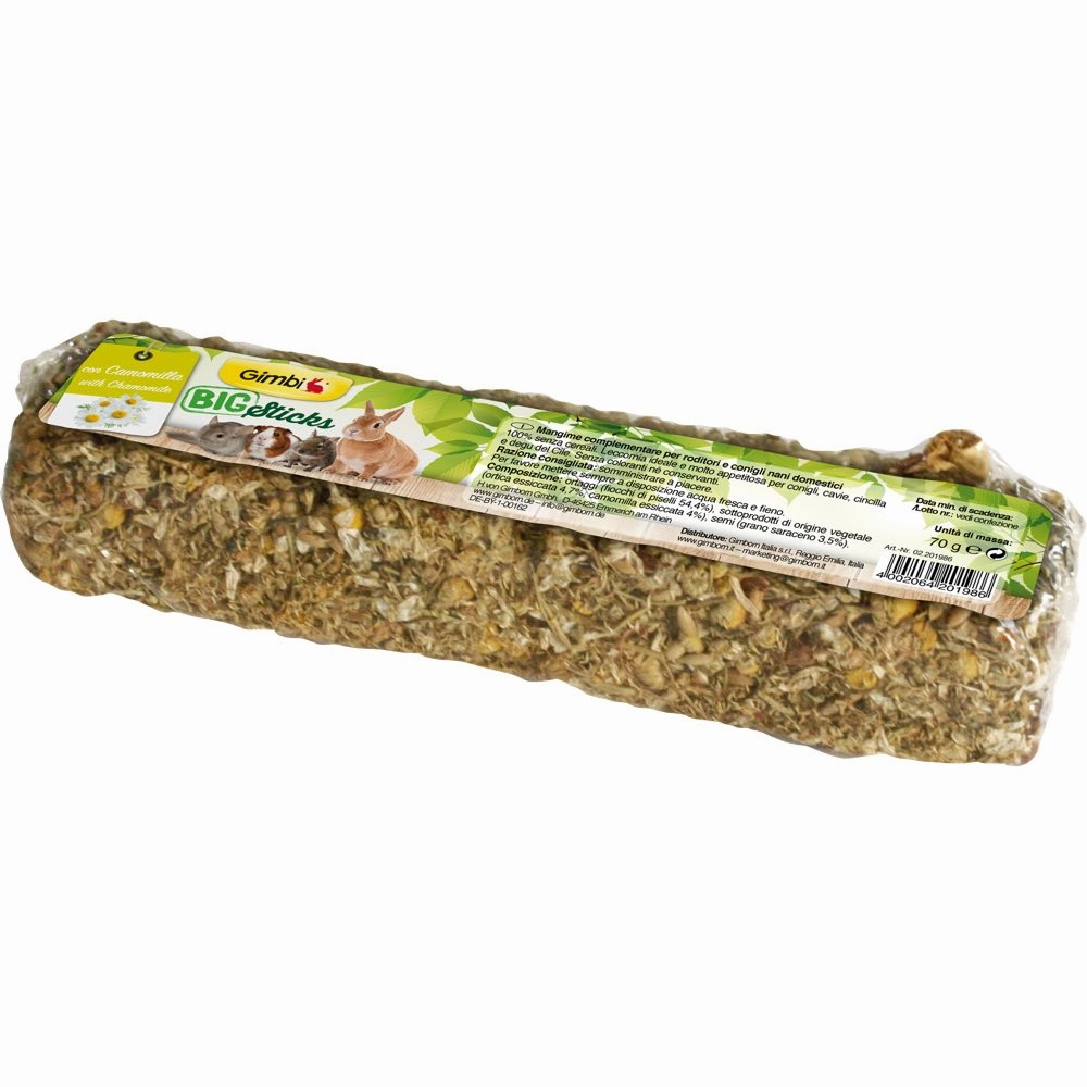 Gimbi Big Stick With Chamomile Treat For Small Animals 70g parrot cage,small bird perch,exotic pet bird