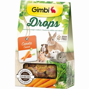 Gimbi Drops With Carrot Treats For Small Animals 50g parrot cage,small bird perch,exotic pet bird