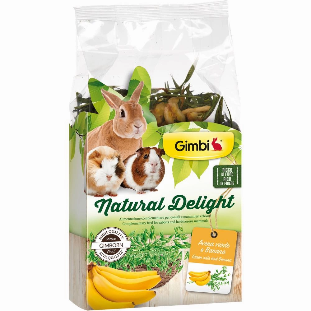 Gimbi Natural Delight Green Oats & Banana Treats For Small Animals 100g parrot cage,small bird perch,exotic pet bird