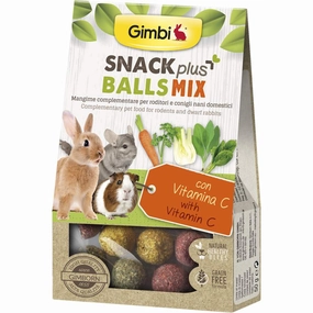 Gimbi Snack Plus Balls Mix With Vitamin C Treats For Small Animals 50g parrot cage,small bird perch,exotic pet bird