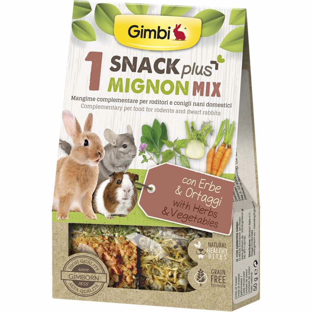 Gimbi Snack Plus Mignon Mix 1 (Herbs & Vegetables) Treats For Small Animals 50g parrot cage,small bird perch,exotic pet bird