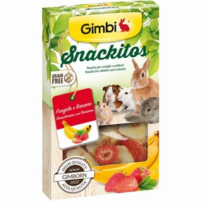 Gimbi Snackitos Strawberry   Banana Treats For Small Animals 60g parrot cage,small bird perch,exotic pet bird