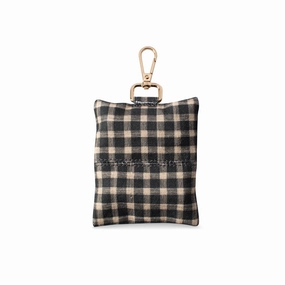 Gingham Canvas Dog Waste Bag Dispenser dog business cards,pet business supplies,doggie storefront