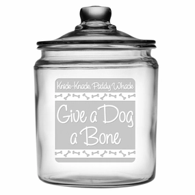 Give A Dog A Bone Glass Dog Treat Jar pet apparel,dog hoodie,fashionable pet wear