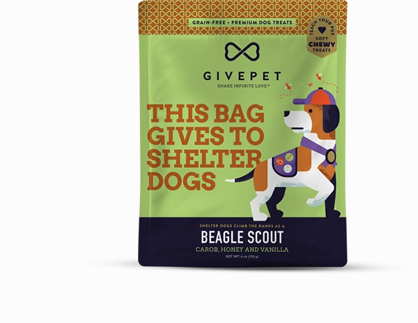 GivePet Soft Dog Treats - Grain-Free Beagle Scout 6oz Bag barn supply,horse stable organizer,poultry waterer