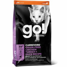 Go! Solutions Carnivore Grain Free Chicken Turkey   Duck Recipe Dry Cat Food 3lb cat snacks catnip treats healthy cat food cat reward treats low calorie cat food