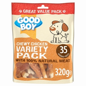 Good Boy Chicken Variety Value Pack 320G meat dog treat,healthy dog snack,jerky for dogs