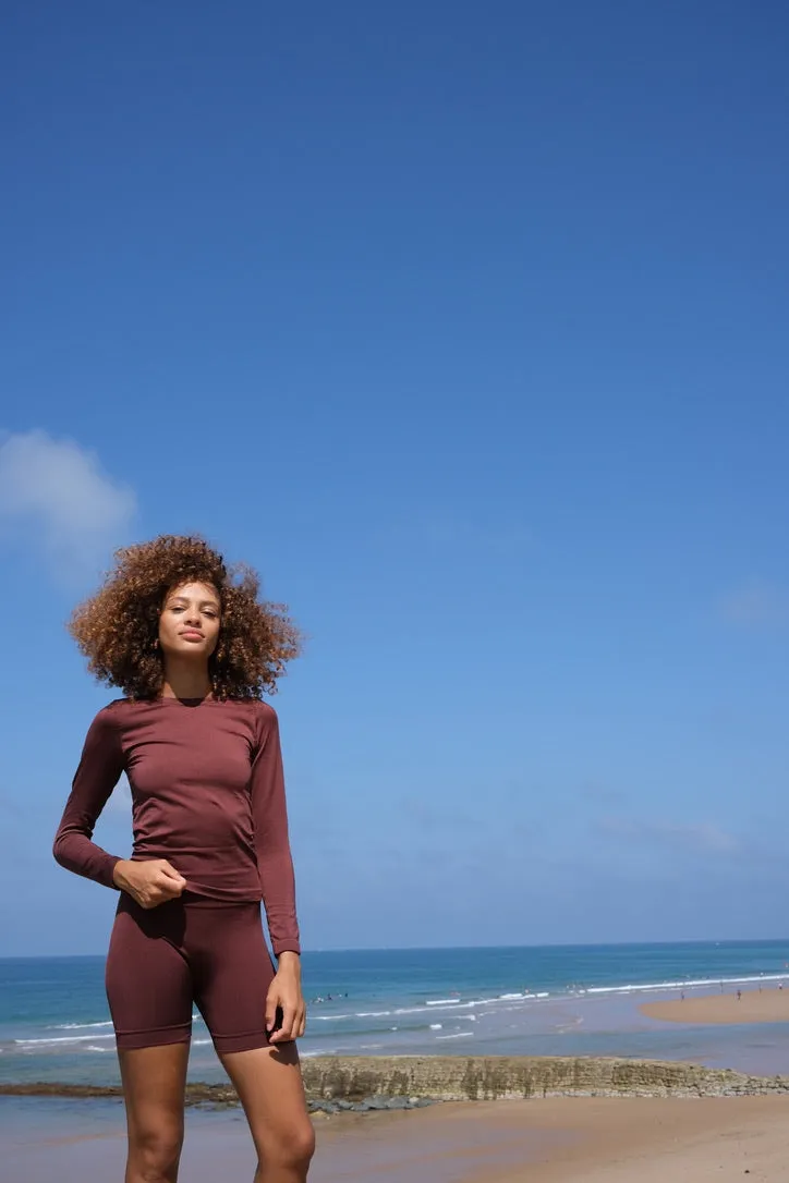 GRACIOUS Long Sleeved Top | Maroon
