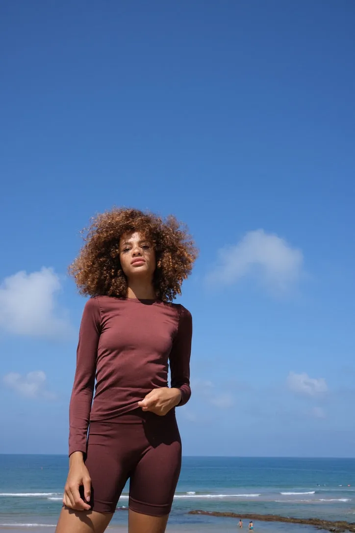 GRACIOUS Long Sleeved Top | Maroon