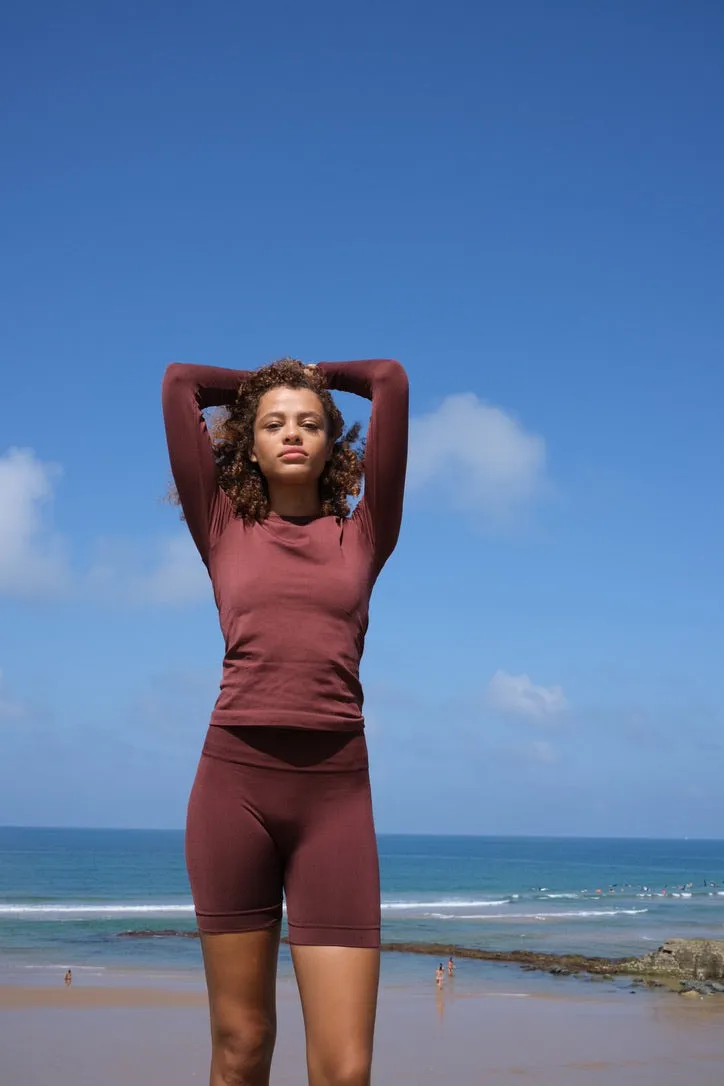 GRACIOUS Long Sleeved Top | Maroon